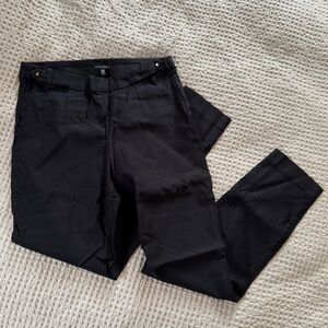 Violets & Roses Classic Black Straight Leg Pants